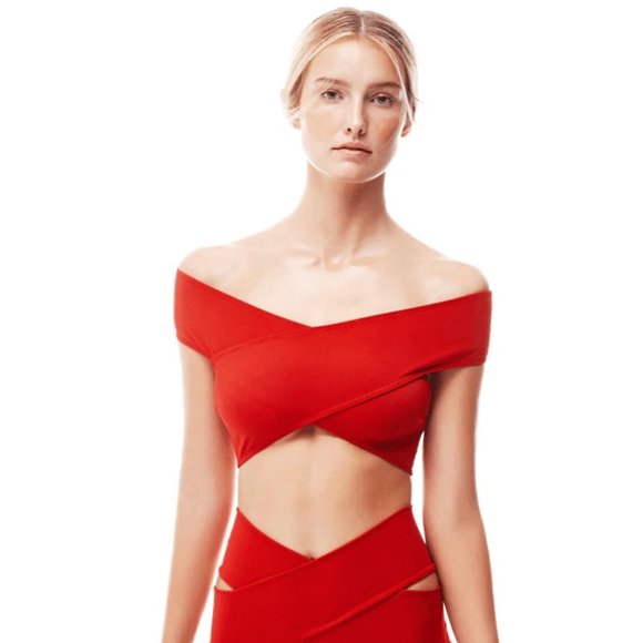 OYE Swimwear Lucette red bikini top size S - Picture 1 of 6